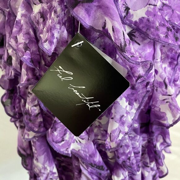 White House Black Market Floral Cascade Cocktail Dress - Women’s 10 - Picture 7 of 8